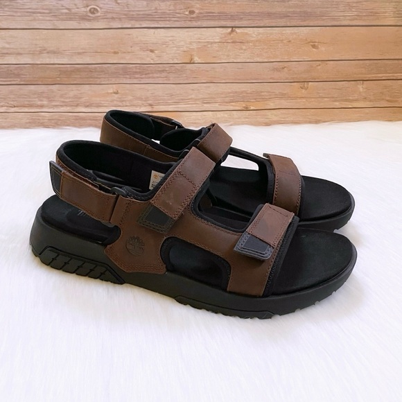 Timberland Men’s Anchor Watch Back Strap Brown Sandals - Picture 1 of 7